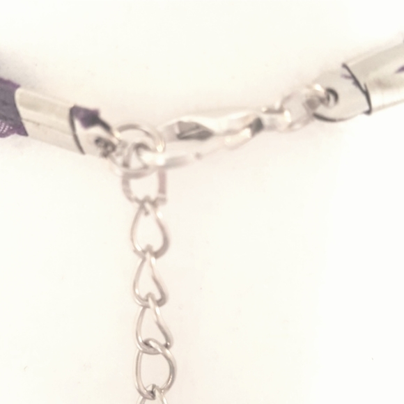 NWOT 18" rubyfushite color tear drop stone choker - Picture 2 of 3